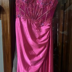 Hot Pink Prom Dress