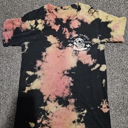 Assholes Live Forever Tie Dye Skull Graphic Tee Men’s Small Black Pink