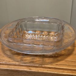Vintage Covered Glass Dish