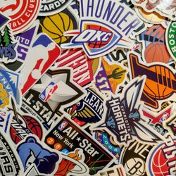 50pc Vinyl Basketball Stickers