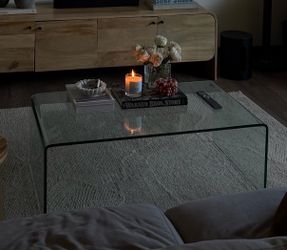 Glass coffee table