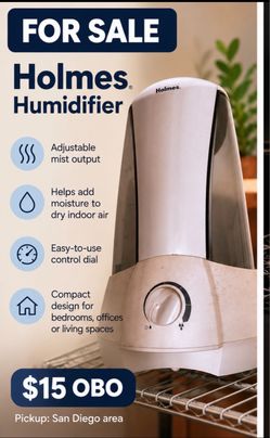 Holmes Humidifier with Adjustable Mist Control
