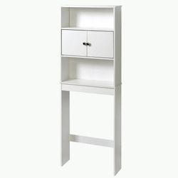 Mainstays Bathroom Storage over the Toilet Space Saver with Three Fixed Shelves, White