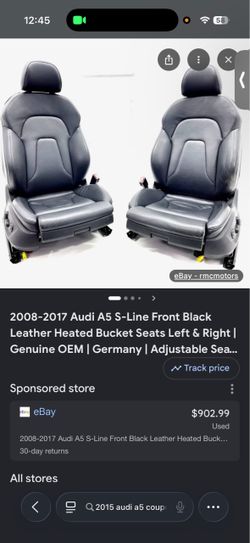 2015 Audi a5 oem seats