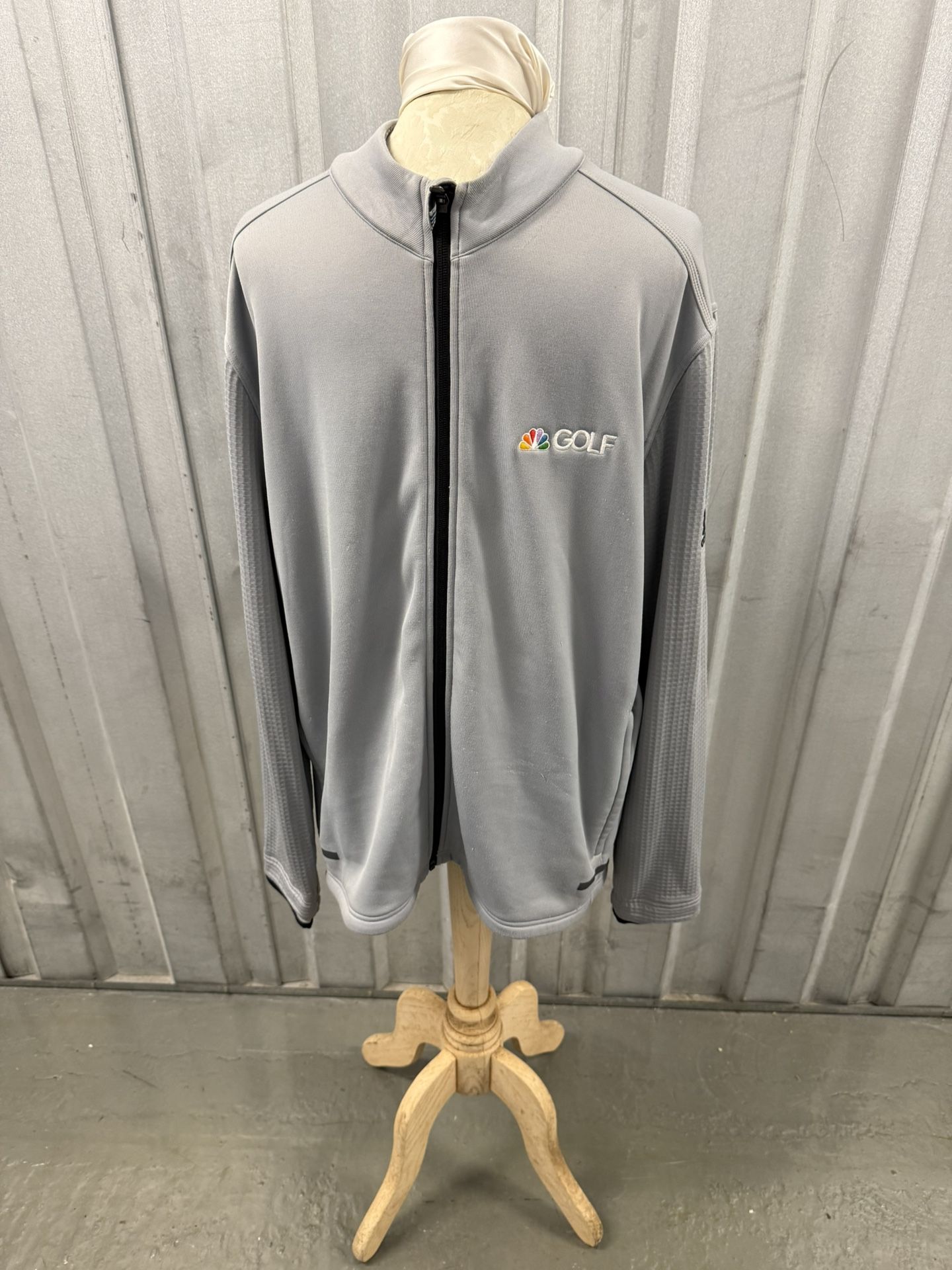 Adidas Gray Climaheat Jacket with NBC Golf Logo