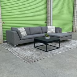 *Free Delivery* Gray Modern Sectional Couch Sofa