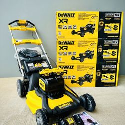 Brand new Dewalt 20V MAX 21 in. Brushless Cordless Battery Powered Self Propelled Lawn Mower Kit with (2) 10 Ah Batteries & Chargers