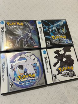 Pokemon Nintendo DS Game lot bundle Black 2 white diamond soul silver