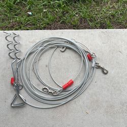 Cable Dog Leads With Anchors