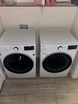 LG Smart Front-Load Washer & Electric Dryer Set - White