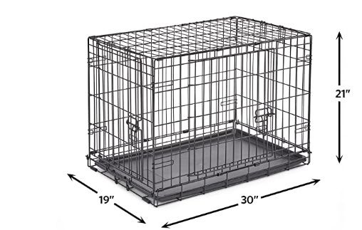 Folding: Double Door Dog Crate with leak-proof plan