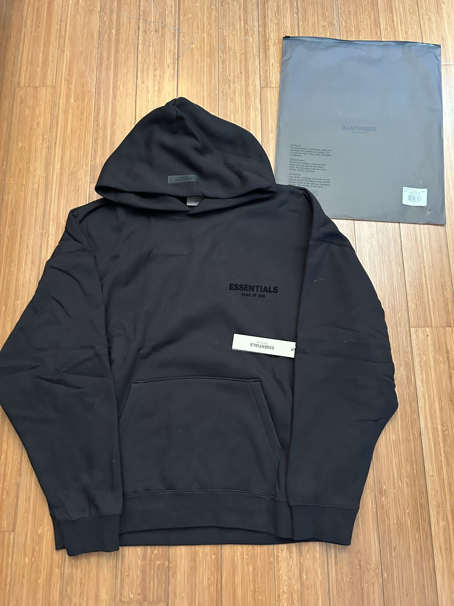 Black Essentials Fear of God Hoodie