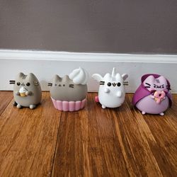 Pusheen Vinyl Figure Lot Set of 4 Cupcake Super Pusheenicorn Vampire Donut Vinyls