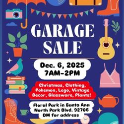 Yard Sale today! Christmas decorations, clothing, vintage items, furniture, lego, pokemon, plantsn!