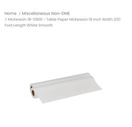 Exam table tissue