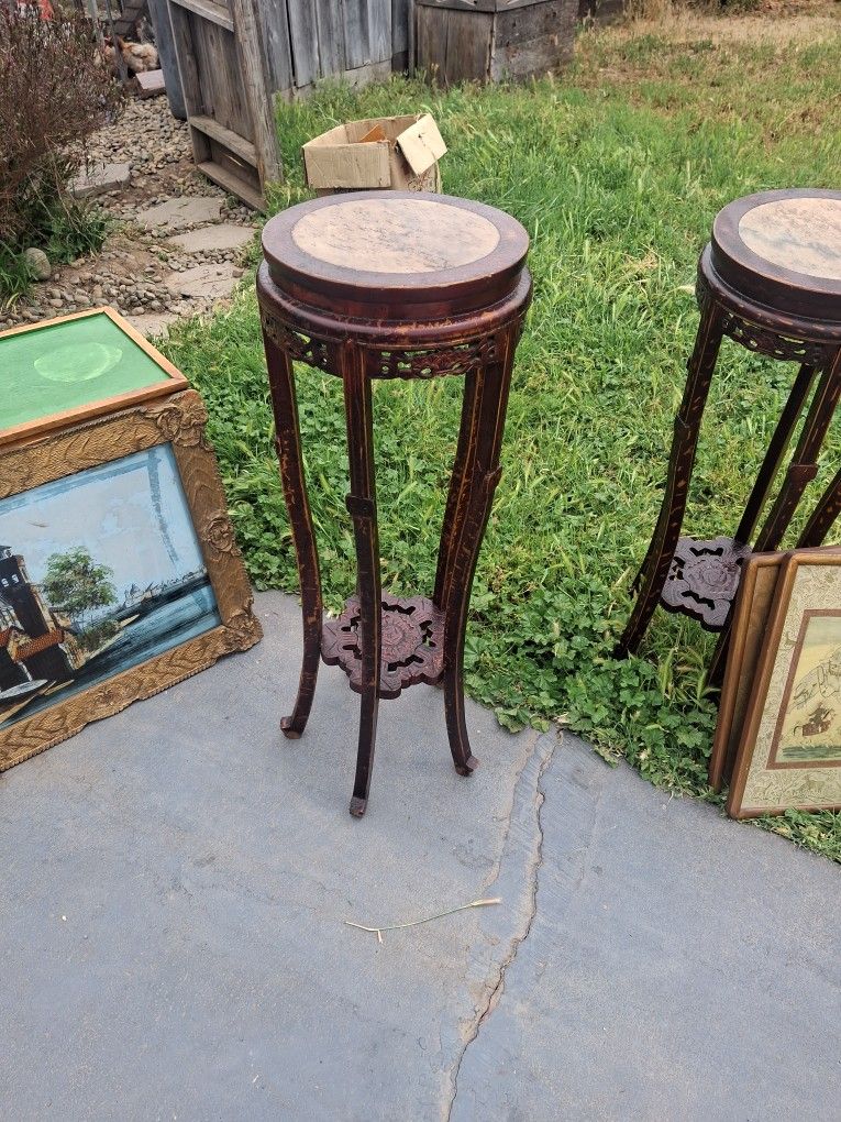 Antique Chinese Pedestal Table/Plant Stand