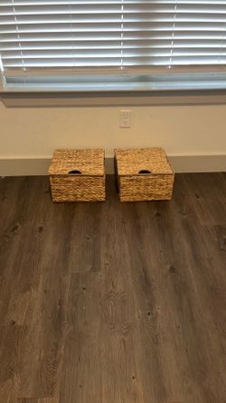 2 woven boxes