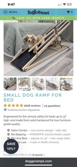 Maple Wood New Dog Ramp