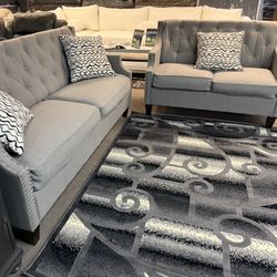🤩🤩🤩 SOFÁ & LOVESEAT SET GREY $899 🤩🤩🤩