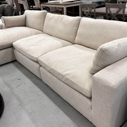 Elyza Linen 3 Piece Sectional 🥰 Cloudy And Soft Sofa