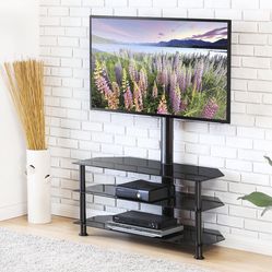 New! Media Stand With Mount, Holds 32-65” TVs 