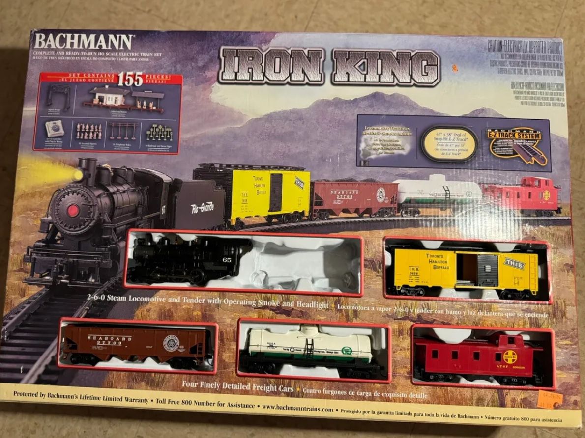 Iron King Steam Freight Train Set -- Denver & Rio Grande Western. 