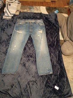 Levi's Distressed Light Wash Jeans