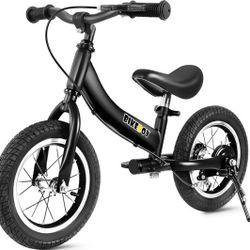 BIKEBOY 14 Inch 2-in-1 Kids Balance / Training Bike – Black