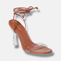 Larroude Gloria Heels Caramel size 8.5 new