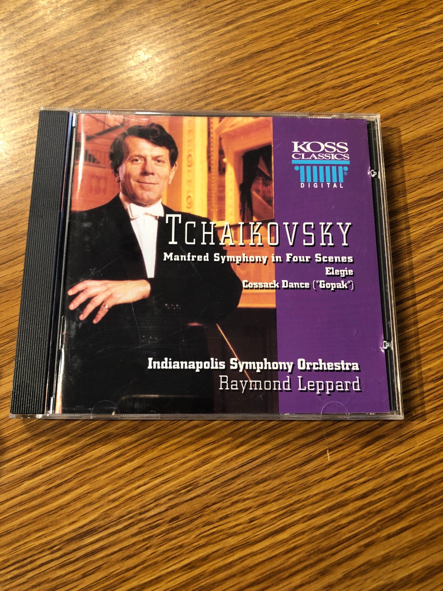 Tchaikovsky Manfred Symphony in Four ascends Elegie Indianapolis Symphony Orchestra Raymond Leppard CD