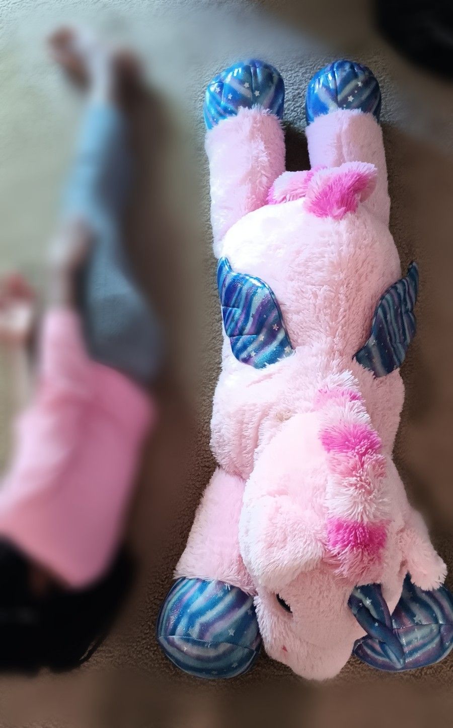 Giant Pink Stuffed Unicorn