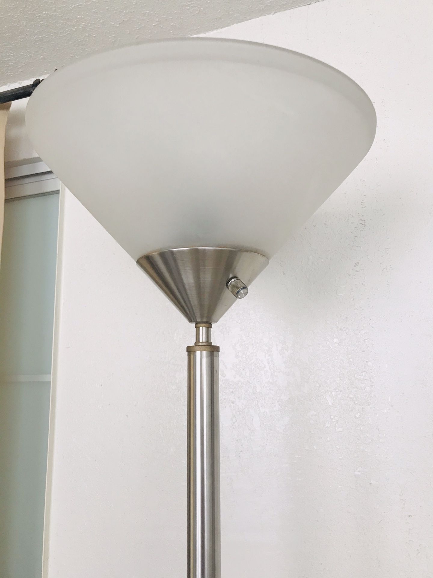 Tall Stainless Steel Floor Lamp (like new)