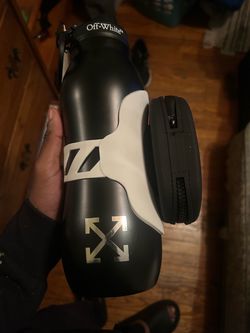 Off-White Water Bottle with Pouch
