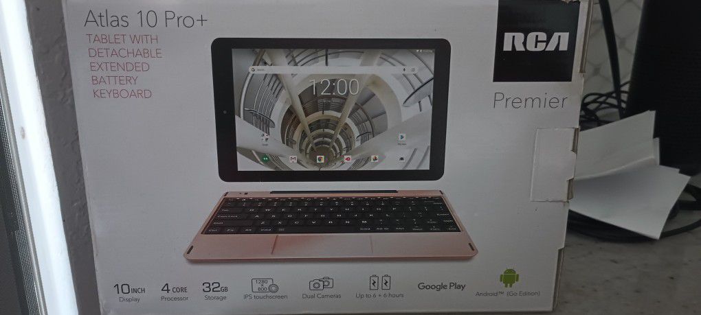 $50 new open box tablet with keyboard 