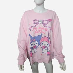 Sanrio Kuromi & My Melody pink XL sweater 💖 