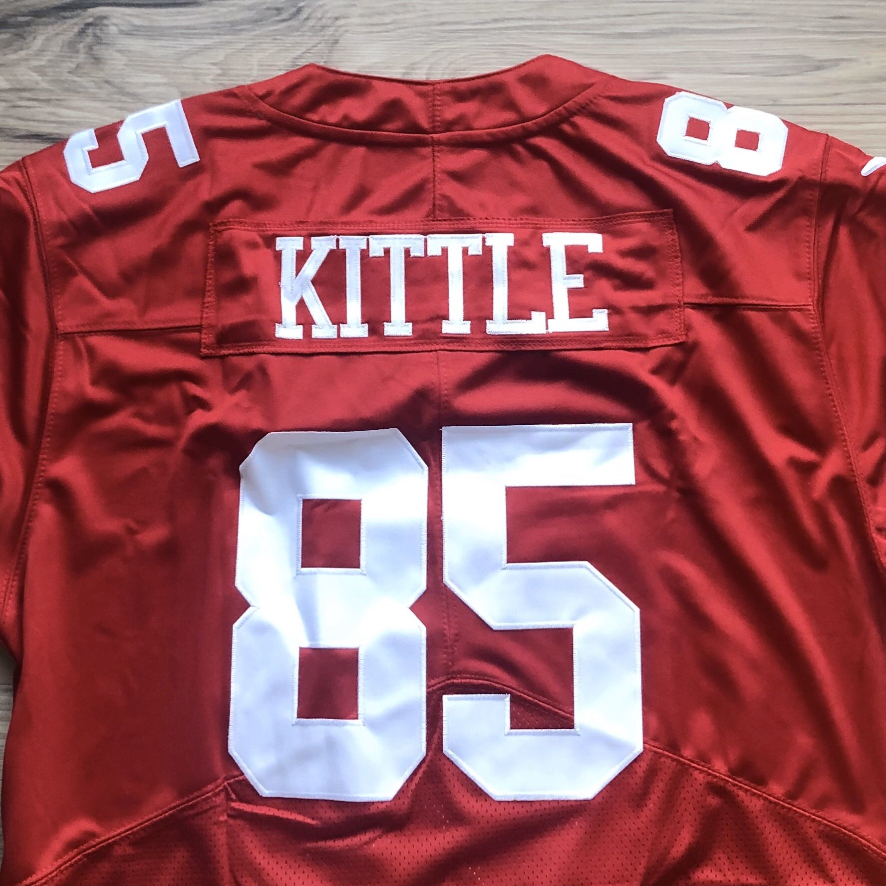 BRAND NEW! 🔥 George Kittle #85 San Francisco 49ers NFL Nike Red Jersey + NFL 💯 Logo + SHIPS OUT NOW! 📦💨