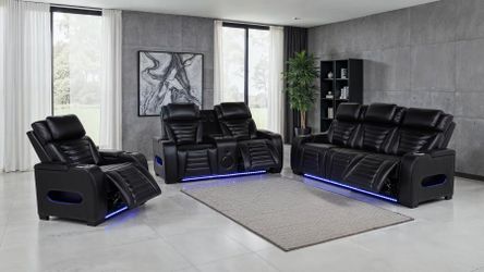 New 2 pc living room set with reclining sofa and reclining loveseat on sale now don't miss