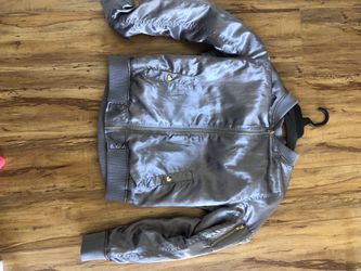 Grey bomber jacket