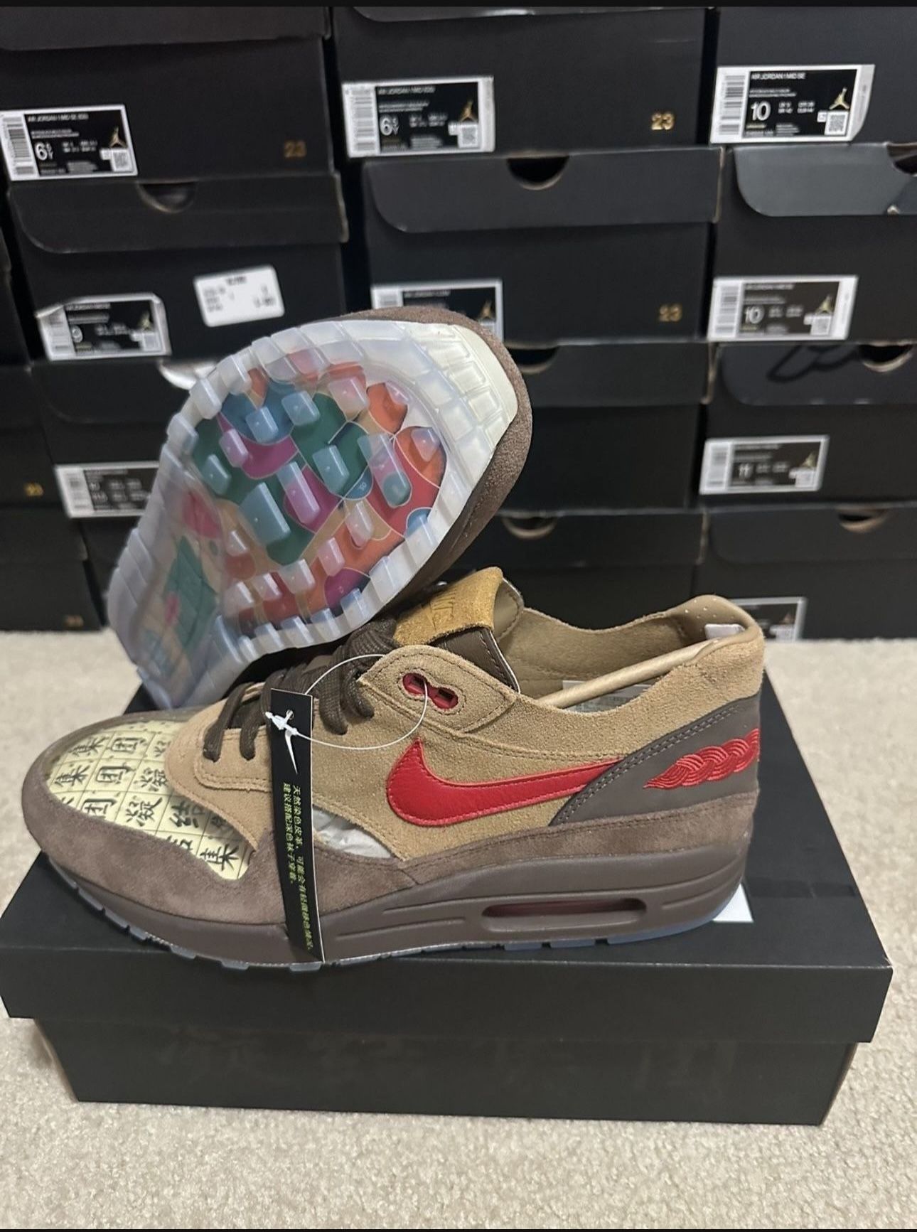 Nike Air Max 1 x CLOT Kiss Of Death CHA DD1870-200 Men's Size 9.5 Brand New