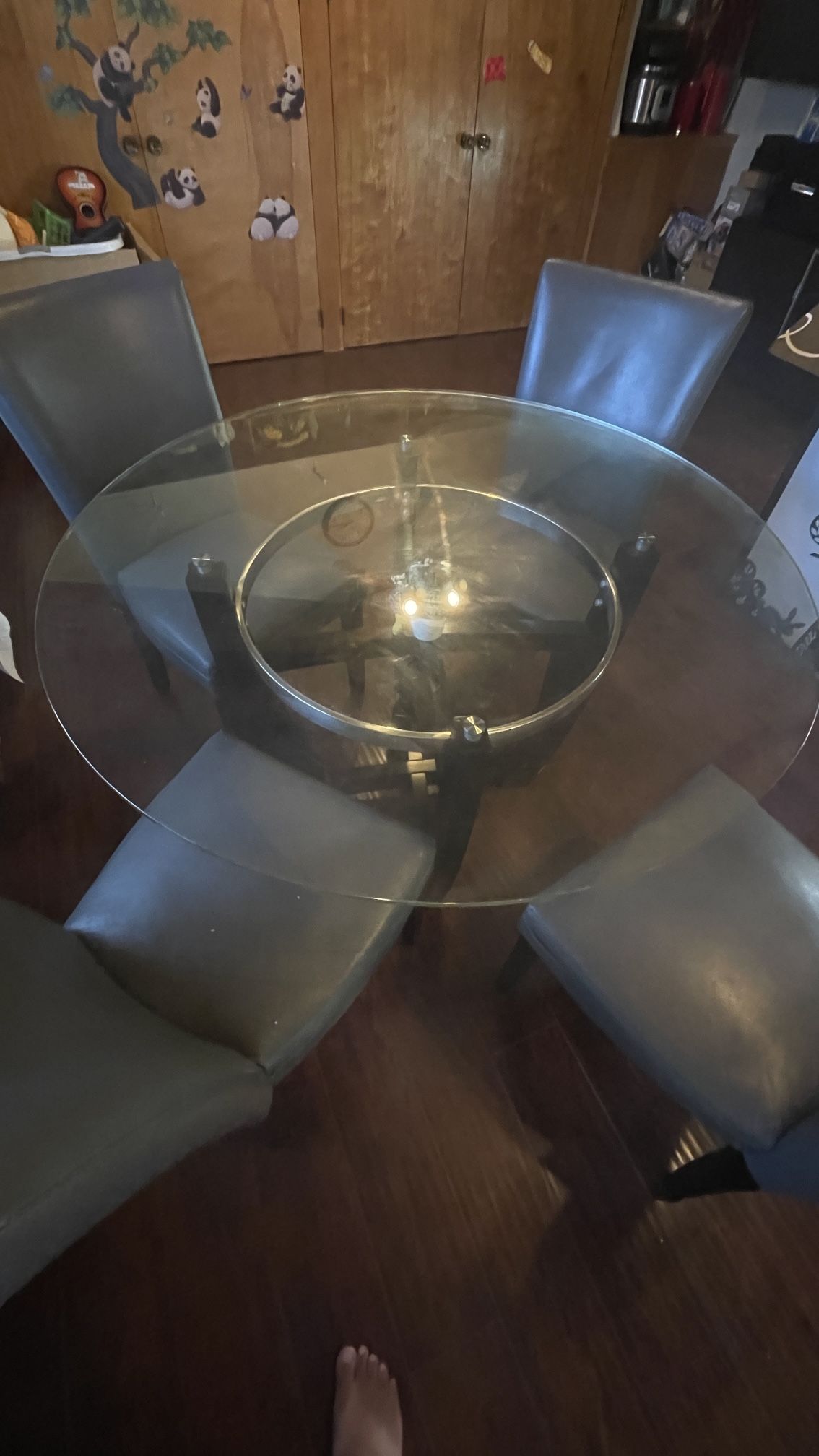 48” Glass Dining Table