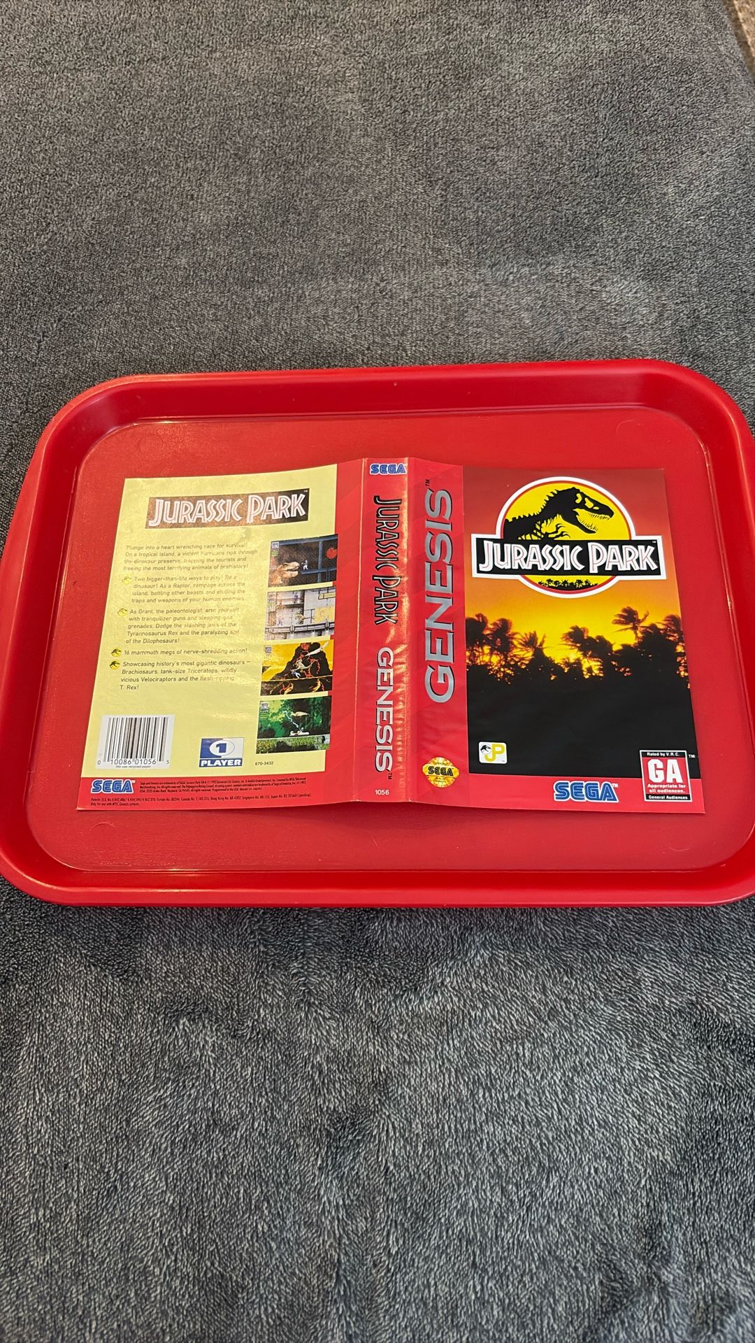 Sega Genesis Jurassic Park Covert Art