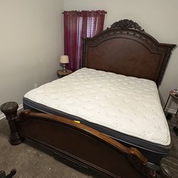 King Size Bed  & Matching Granite Top Dresser