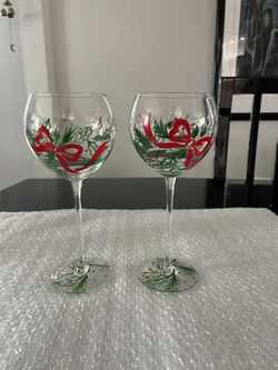 Lenox Gems Hand Painted Balloon Wine Glasses for Sale in