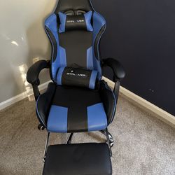 GAMING CHAIR – RECLINING + FOOTREST + MASSAGER