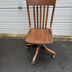 Antique Oak Librarian Chair