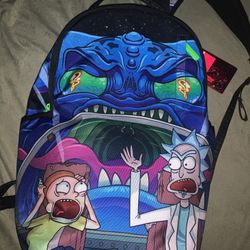 Limited Edition Rick And Morty Sprayground Bandnew Throw Mee Offers NEED GONE ASAP