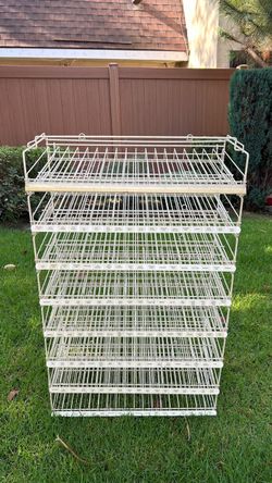 Heavy Duty (Stackable ) Adjustable 8 Organizer Storage⋯ Size：30 ＂W x 14.5 ＂D    x 50 ＂H