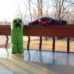 Minecraft Lot of 2 Plushes Tarantula Spider & Creeper Plush