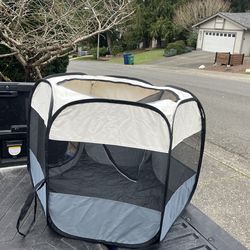 Small Medium Dog Cat Rabbit Bunny Kennel Pet Travel Playpen Collapsible 48” by 48” by 30”  High