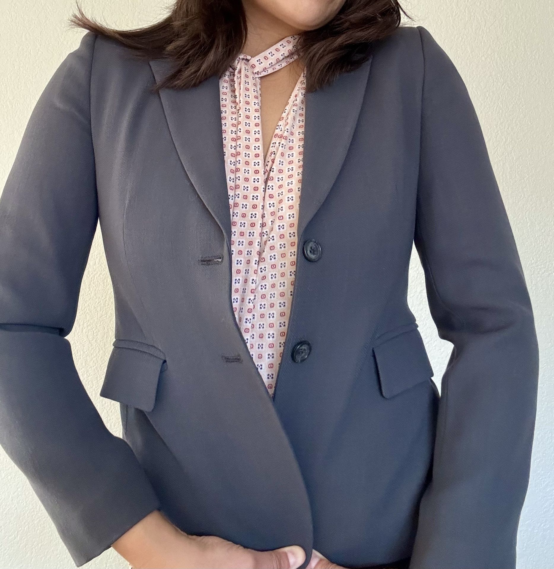 Women’s J. Crew suit in charcoal grey